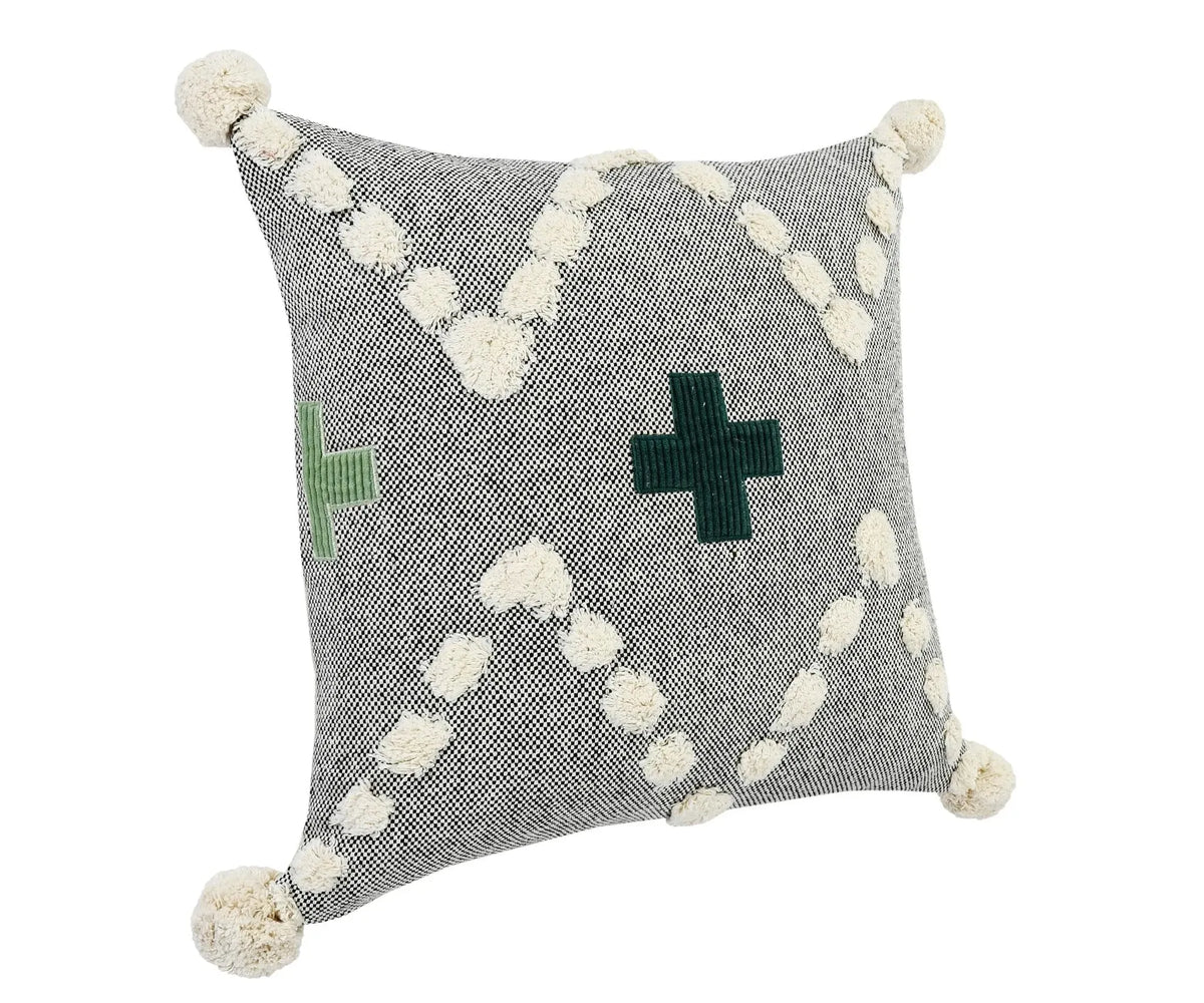 Zeal Lr07715 Gray/Black/Green Pillow