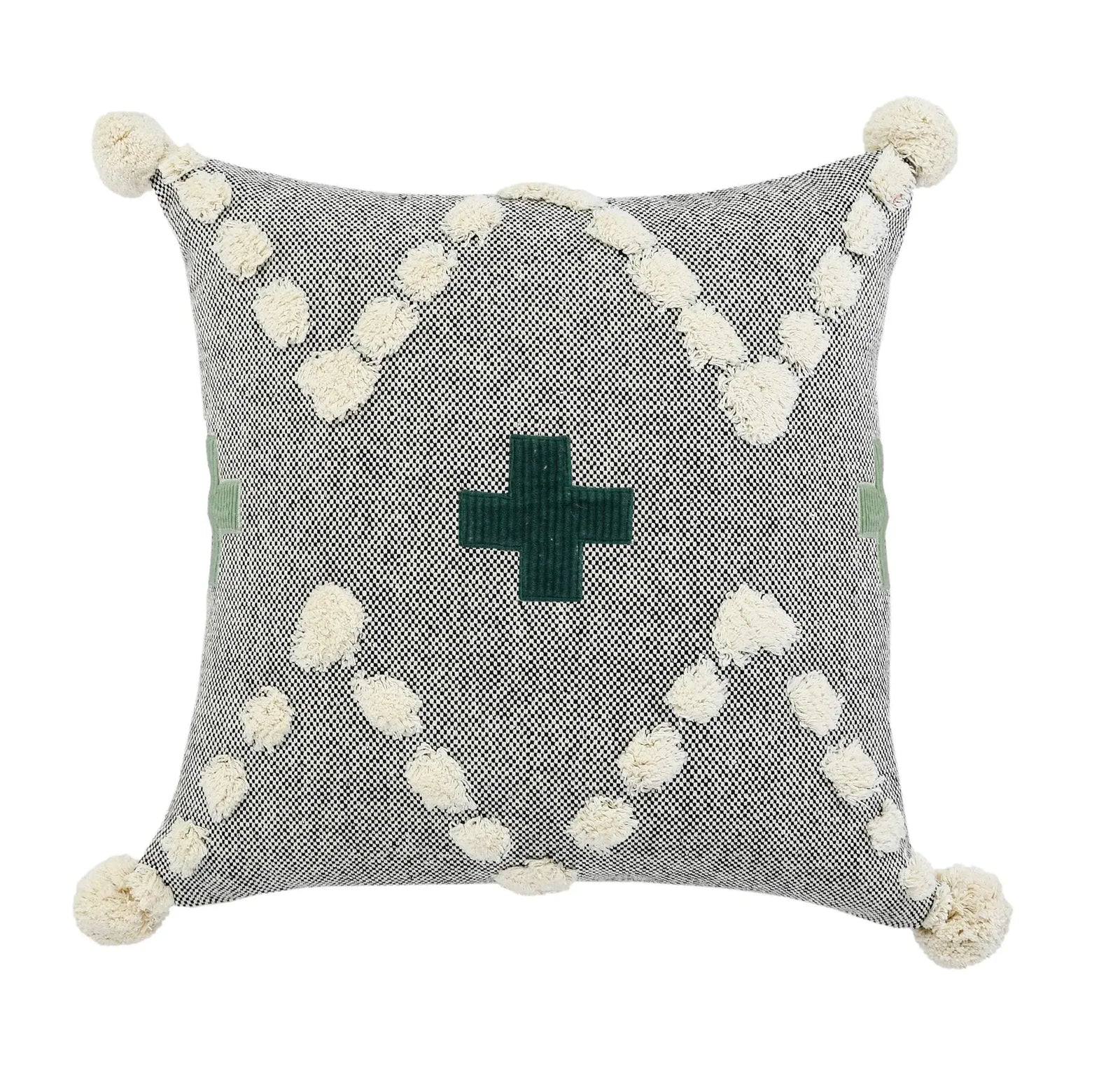 Zeal Lr07715 Gray/Black/Green Pillow