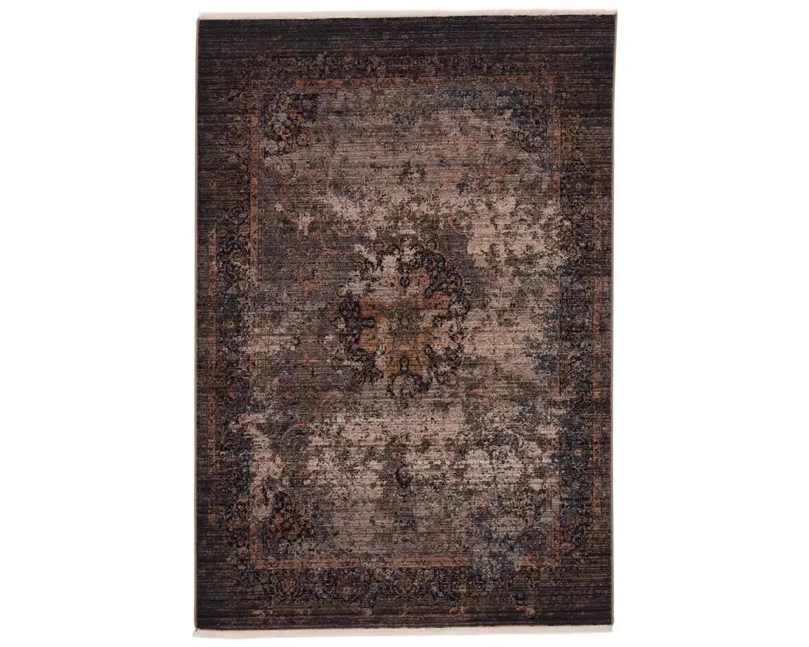 Zefira ZFA02 Navy/Gold Rug