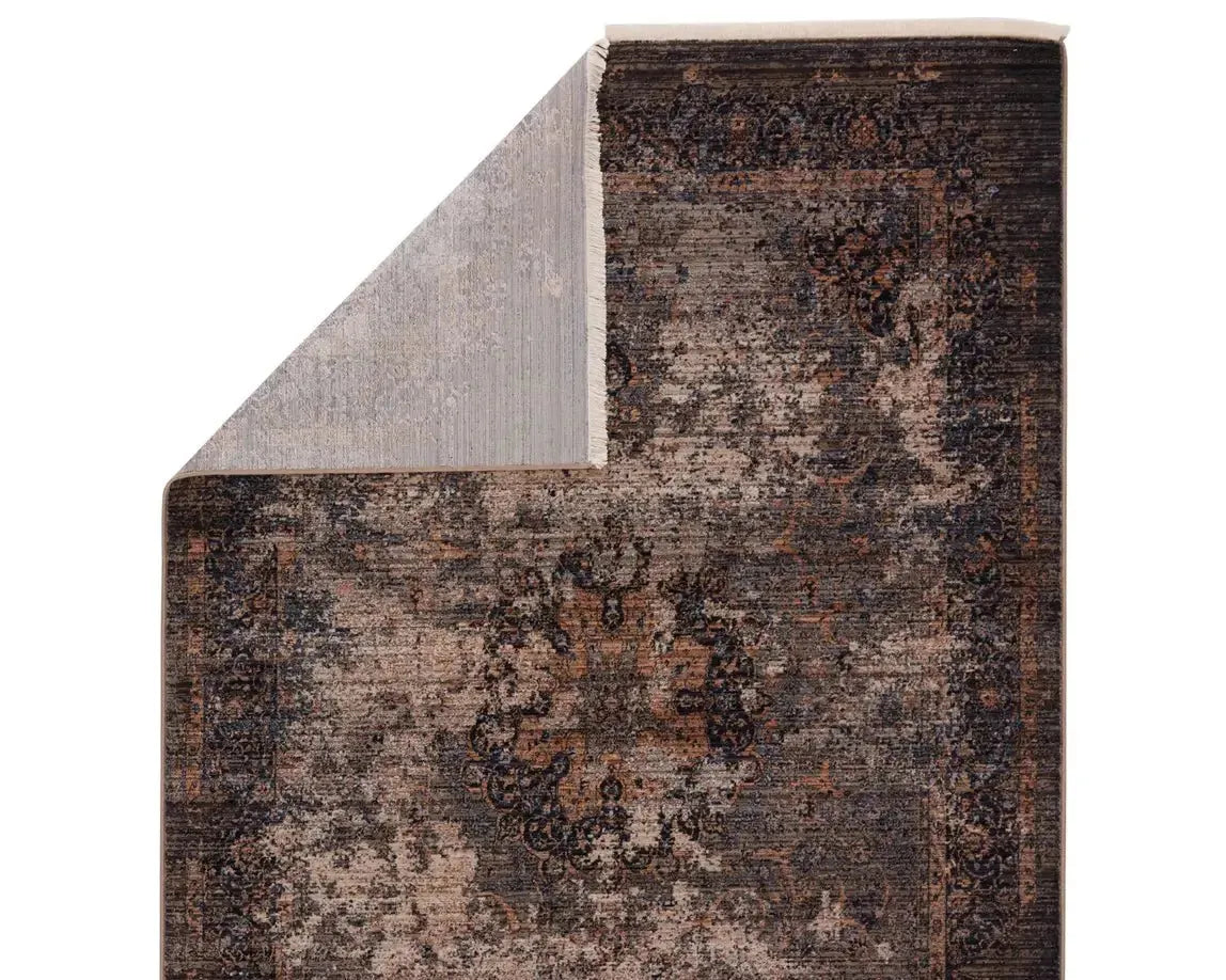 Zefira ZFA02 Navy/Gold Rug