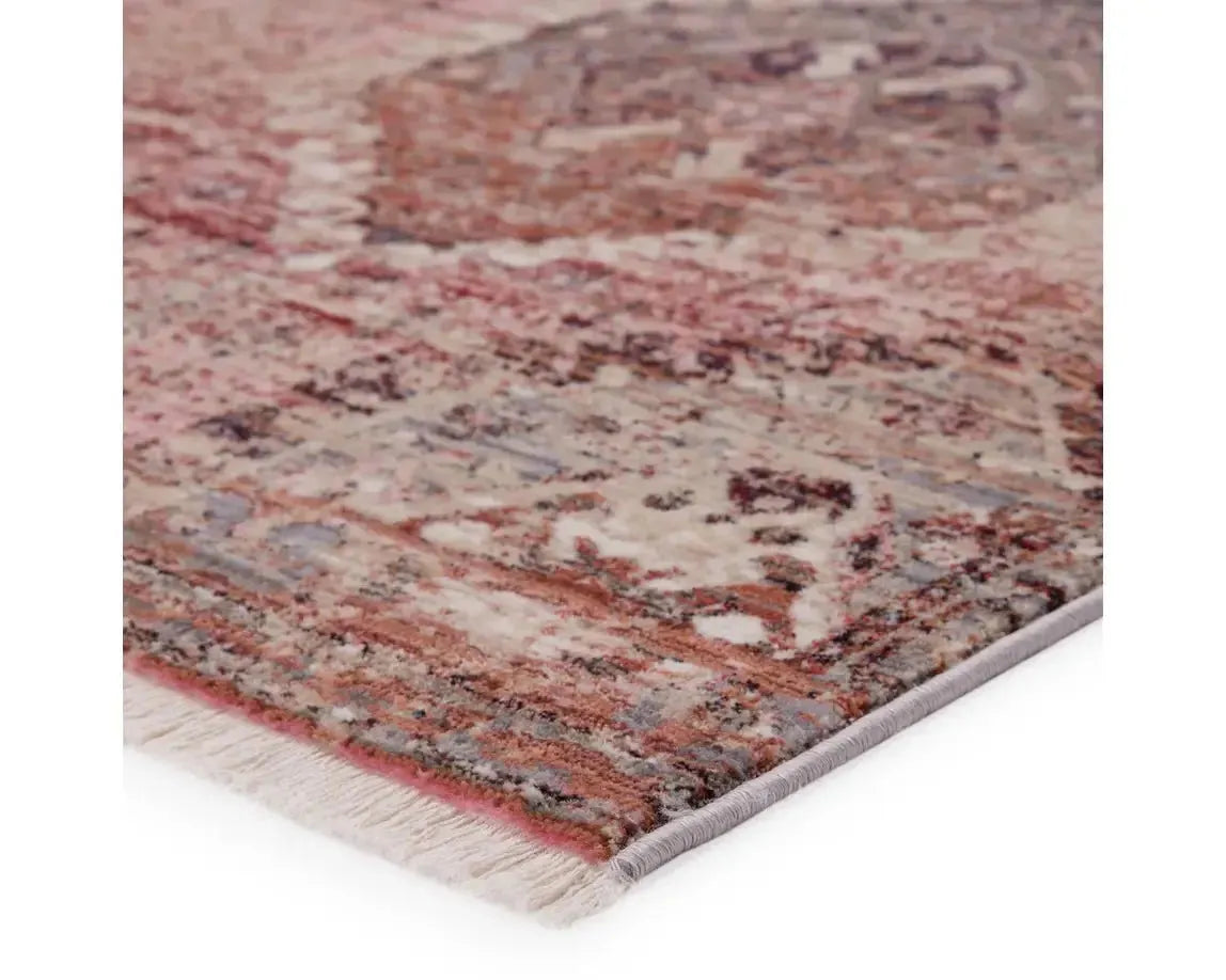 Zefira ZFA04 Pink/Gold Rug