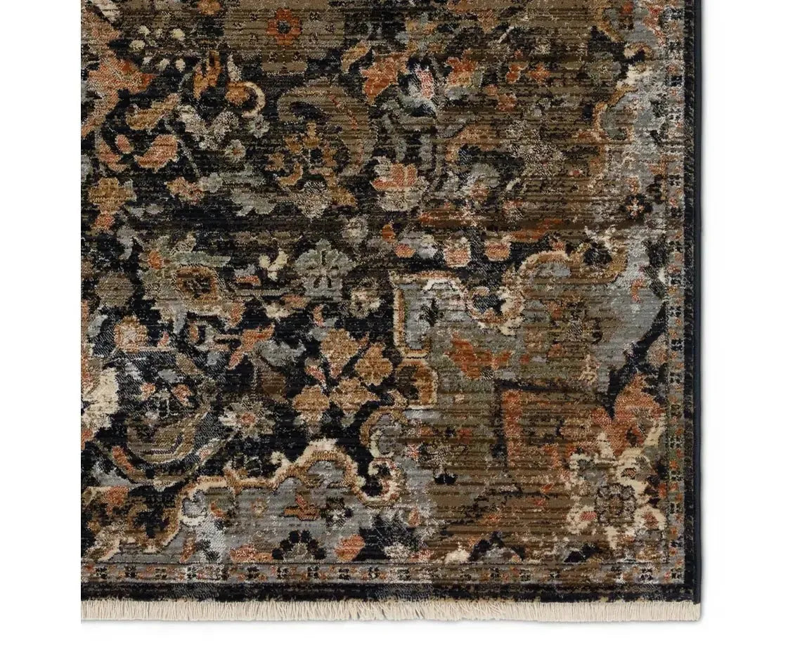 Zefira ZFA09 Black/Navy Rug