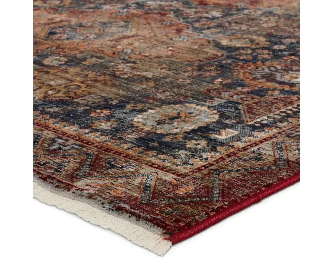 Zefira ZFA12 Navy/Orange Rug