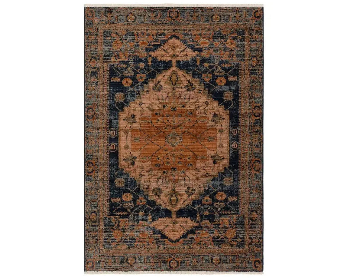 Zefira ZFA14 Orange/Blue Rug