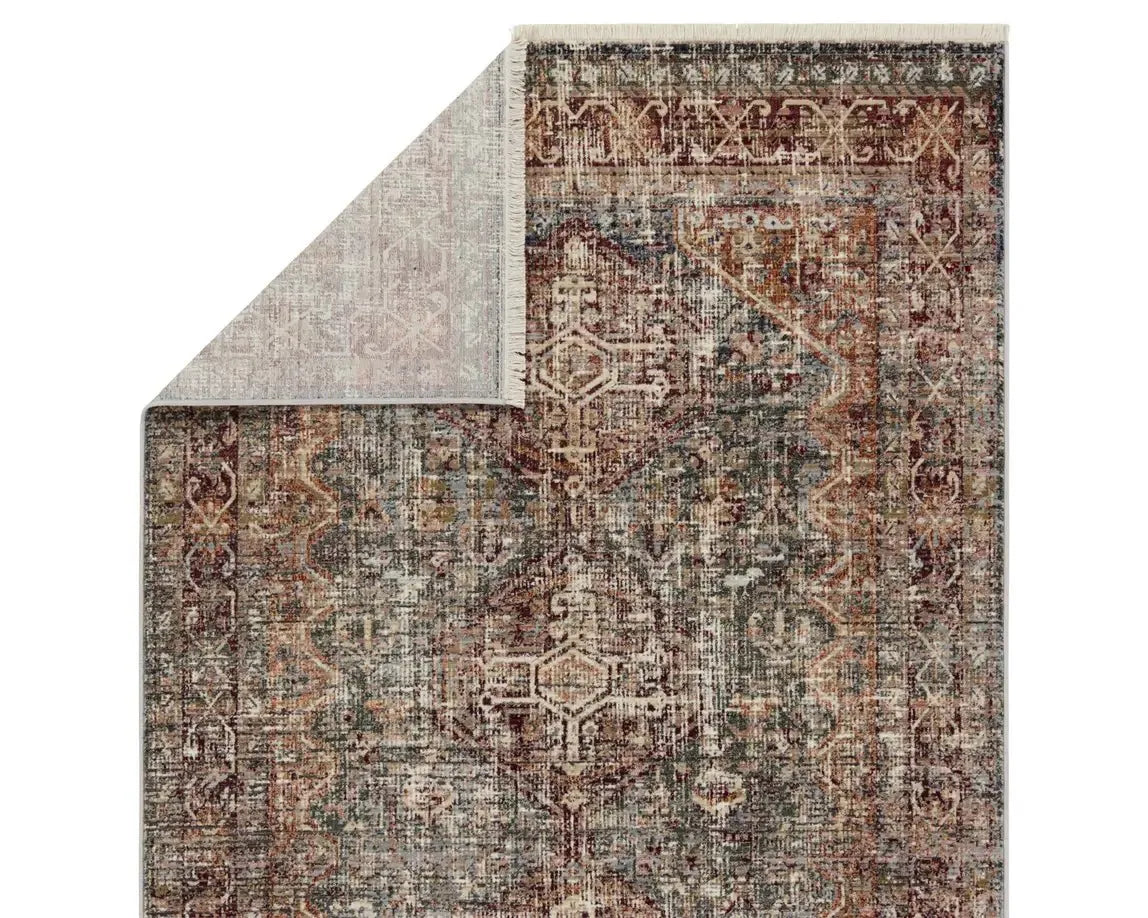 Zefira ZFA16 Red/Grey Rug