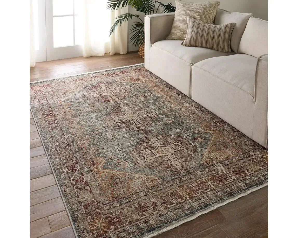 Zefira ZFA16 Red/Grey Rug