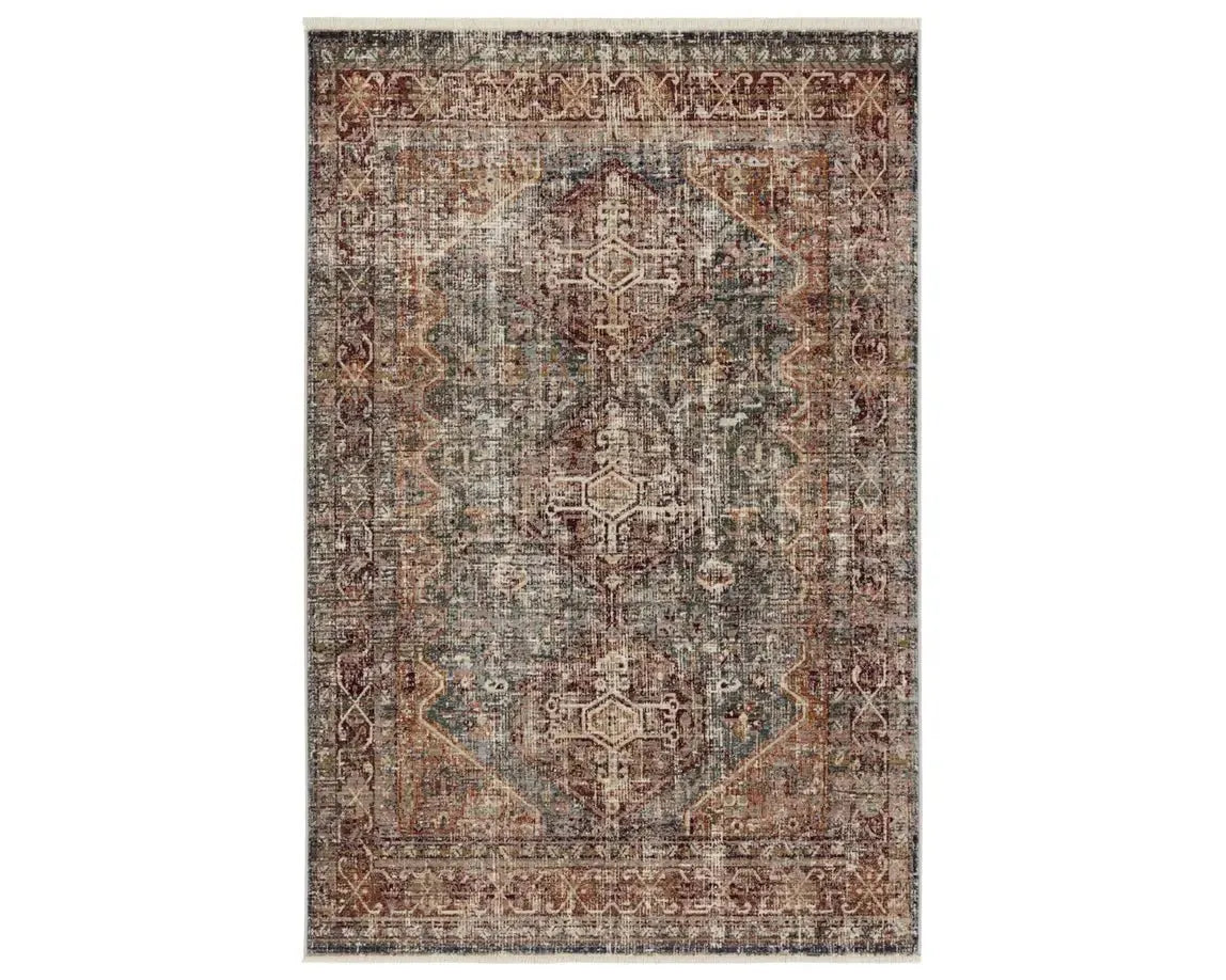 Zefira ZFA16 Red/Grey Rug