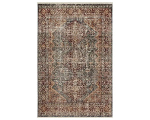 Zefira ZFA16 Red/Grey Rug