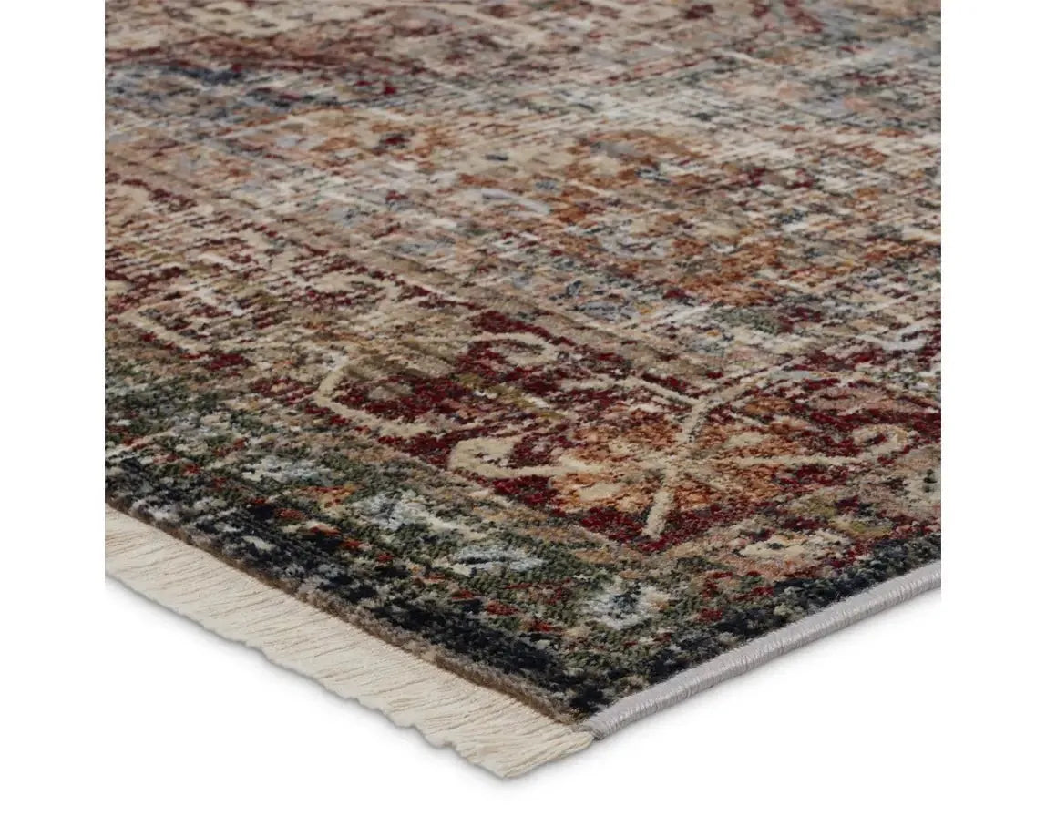 Zefira ZFA16 Red/Grey Rug