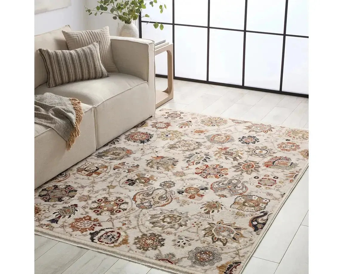 Zefira ZFA20 Cream/Red Rug