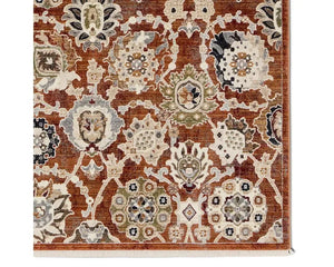 Zefira ZFA22 Orange/Cream Rug