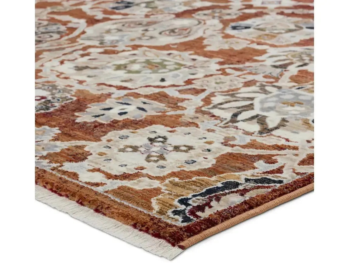 Zefira ZFA22 Orange/Cream Rug