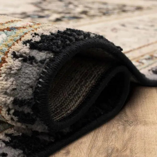 Zephyr 92123 90166 Chronos Black Rug