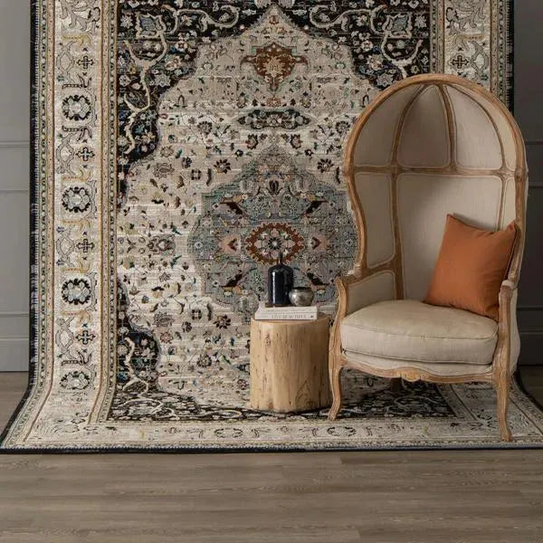 Zephyr 92123 90166 Chronos Black Rug