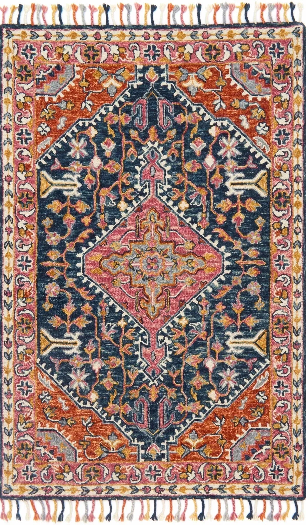 Zharah ZR 01 Navy / Multi Rug