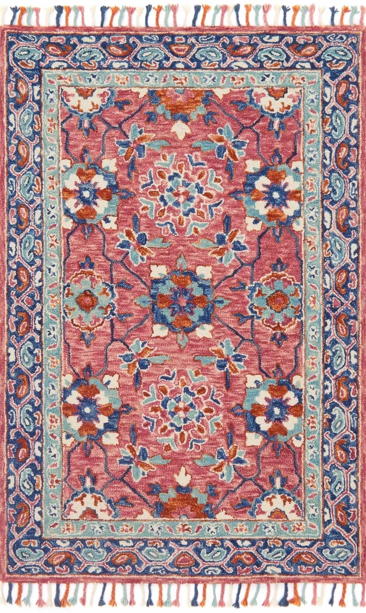 Zharah ZR 03 Rose / Denim Rug