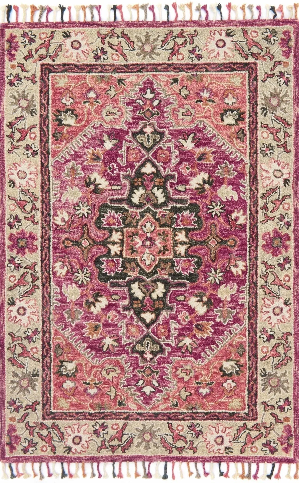 Zharah ZR 05 Raspberry / Taupe Rug