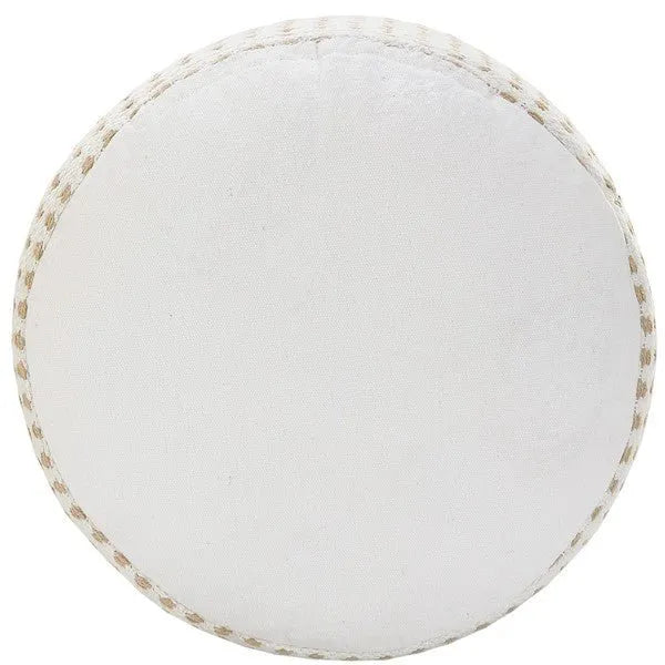 Zion 34029NTW Natural/White Pouf