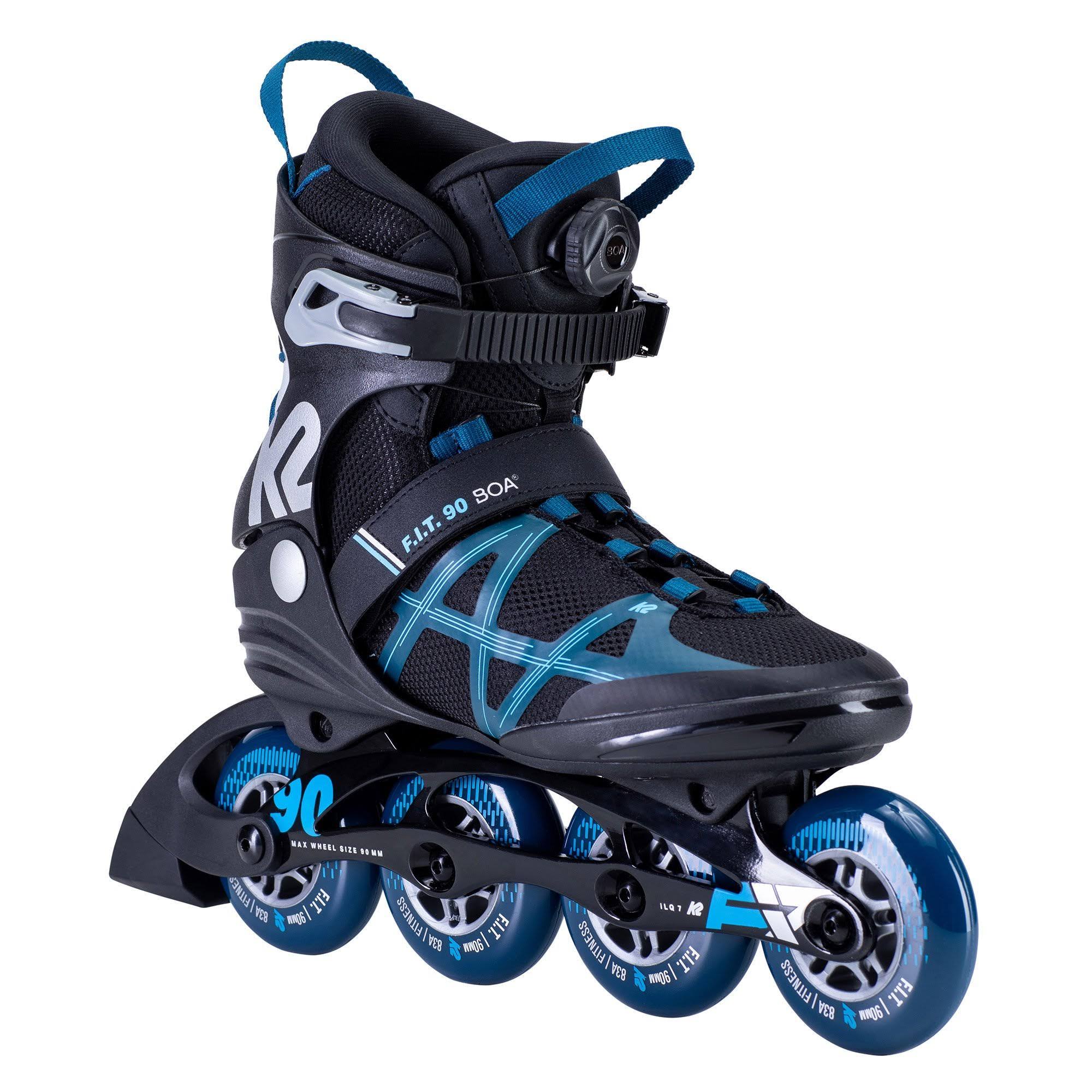 K2 Skates F.I.T. 90 Boa, Black Blue / 8 A0_UDEM1NH4