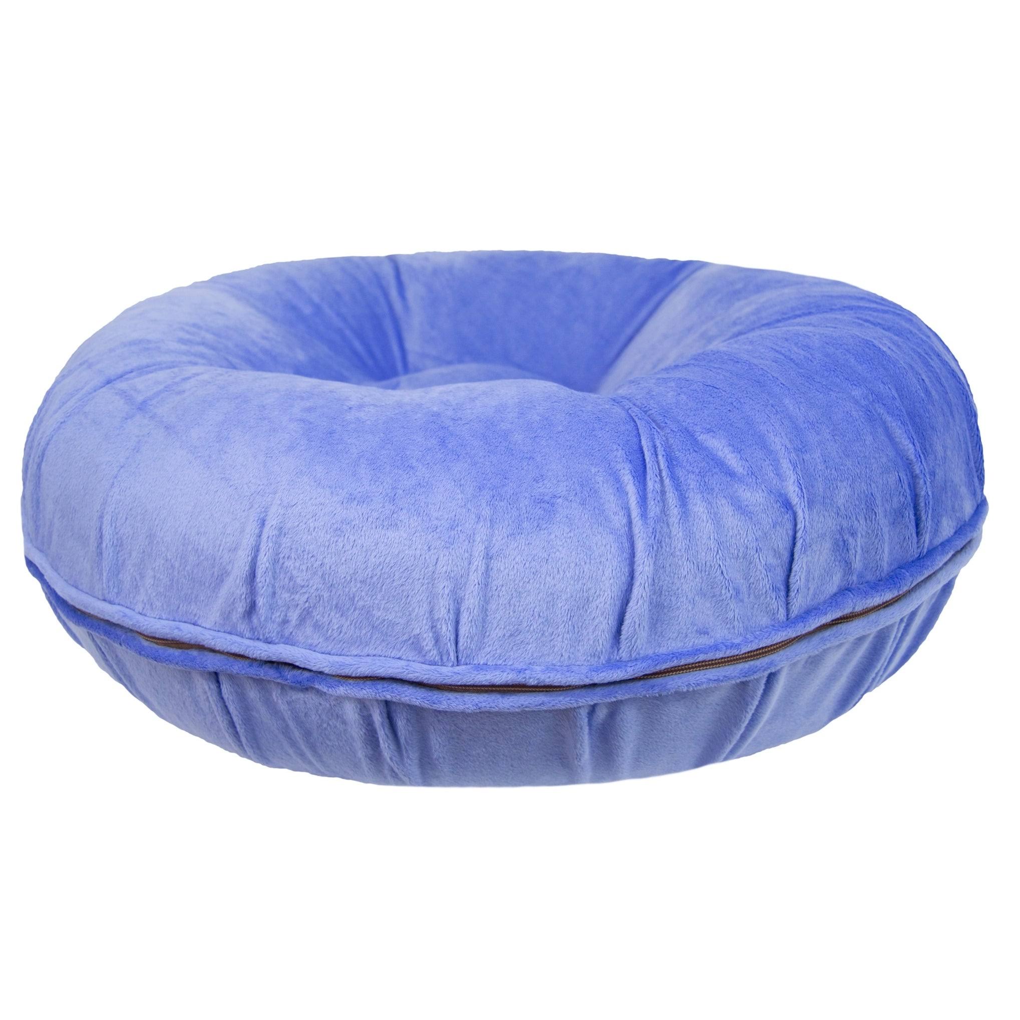 Bessie and Barnie Signature Periwinkle Luxury Extra Plush Faux Fur Bagel Pet/ Dog Bed, Size: Small - 30 inch, Purple Z7_SWLX0HRR