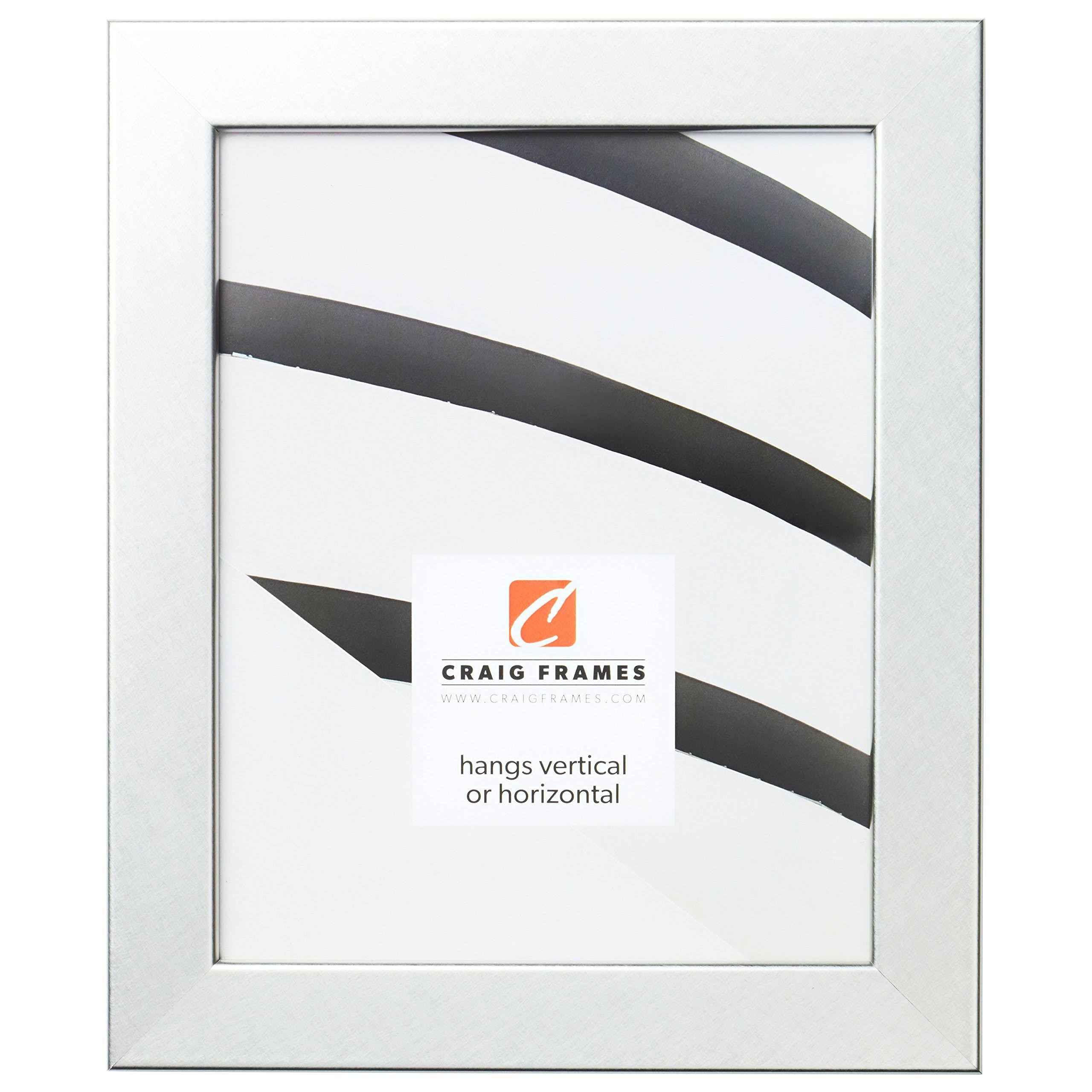 Craig Frames Bauhaus 125 Picture Frame, 18 x 24 inch, Brushed Silver OB_MIMKBRO1