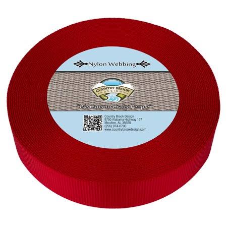 Country Brook Design | Red 2 inch Heavy Nylon Webbing, Size: 50 Yards FW_RF6BD2UP