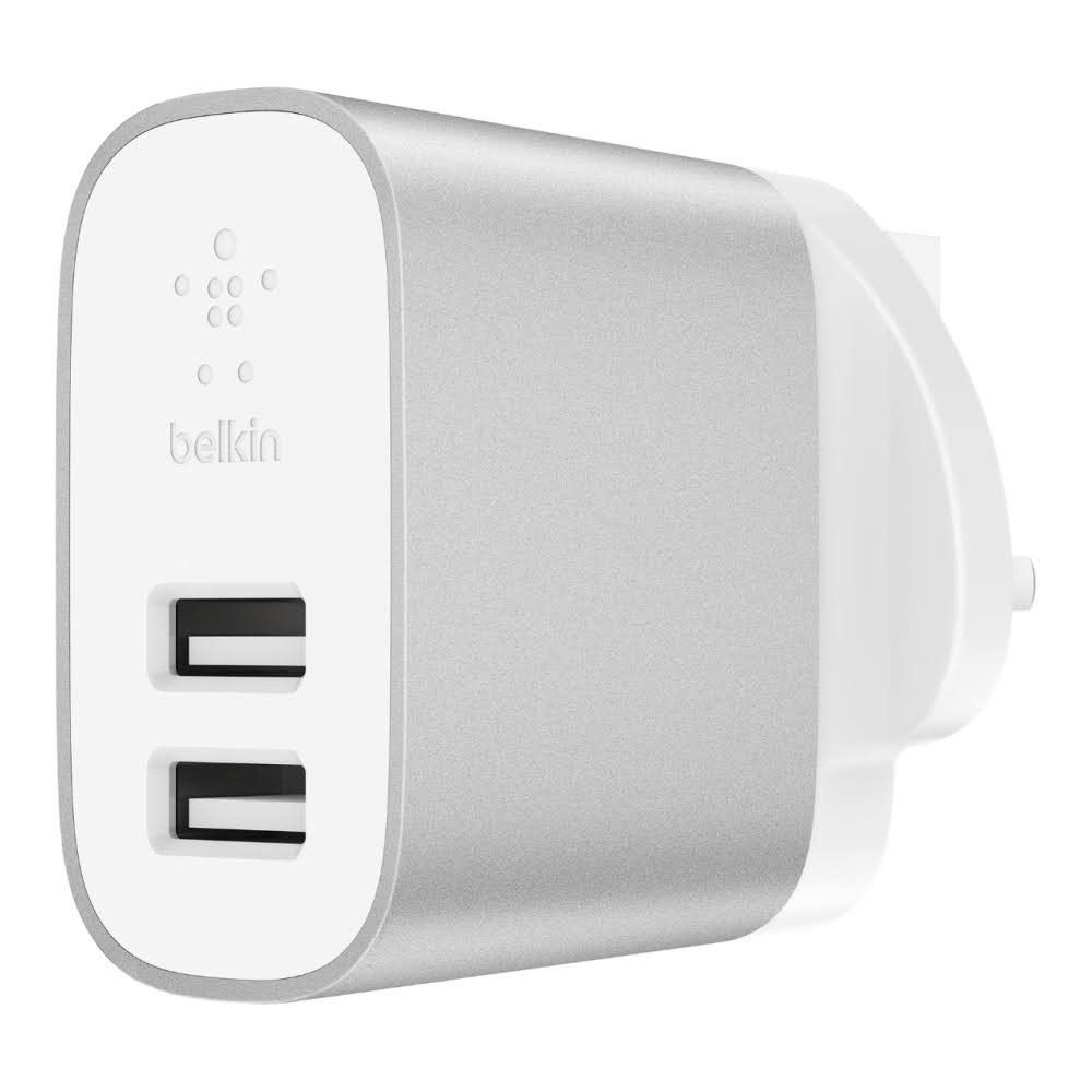 Belkin F7U049MYSLV Mobile Device Charger Silver, White Indoor VY_ASBFJAC4