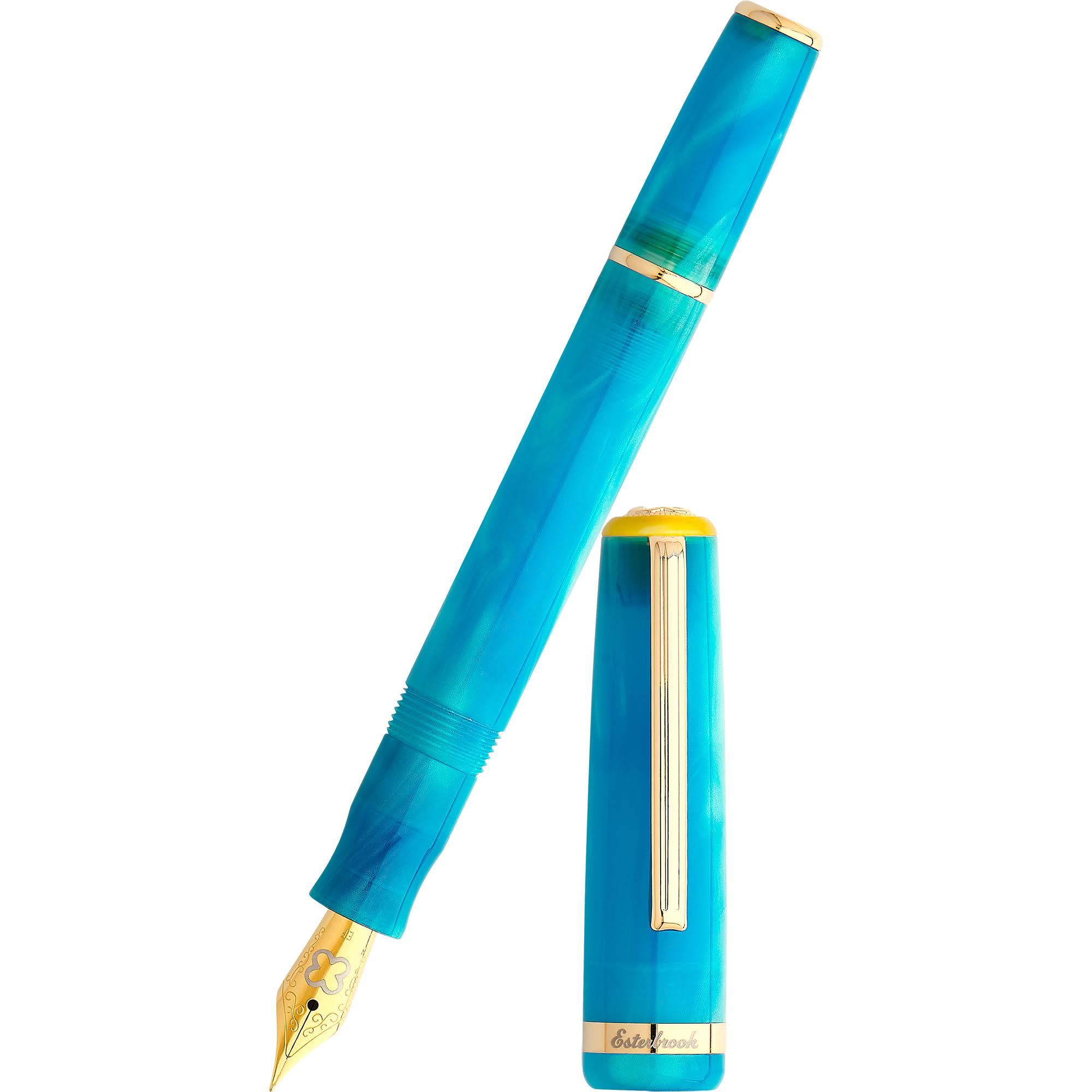 Esterbrook Jr Pocket Fountain Pen - Paradise Blue Breeze - Broad Q8_W3BEBF3I