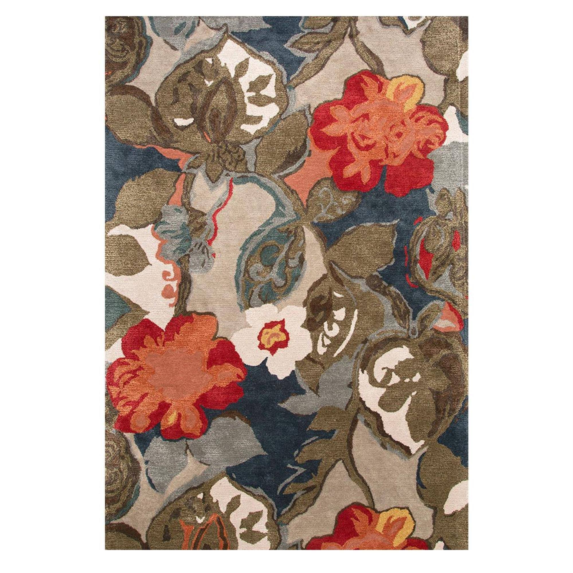 Jaipur Blue BL116 Petal Pusher Rug - 5 ft x 8 ft ZV_3LZSSAMU