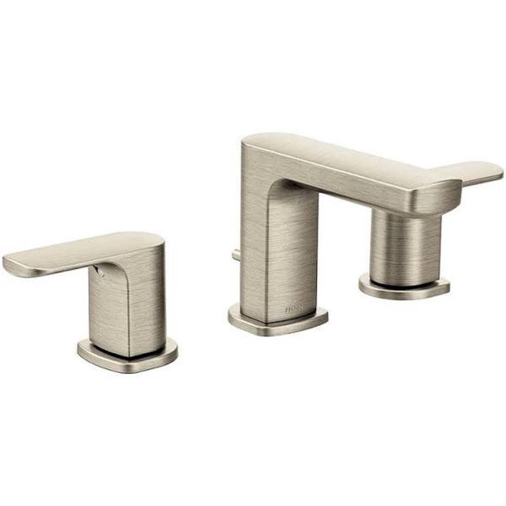 Moen Brushed nickel two-handle low arc bathroom faucet LQ_MXCWH1GK