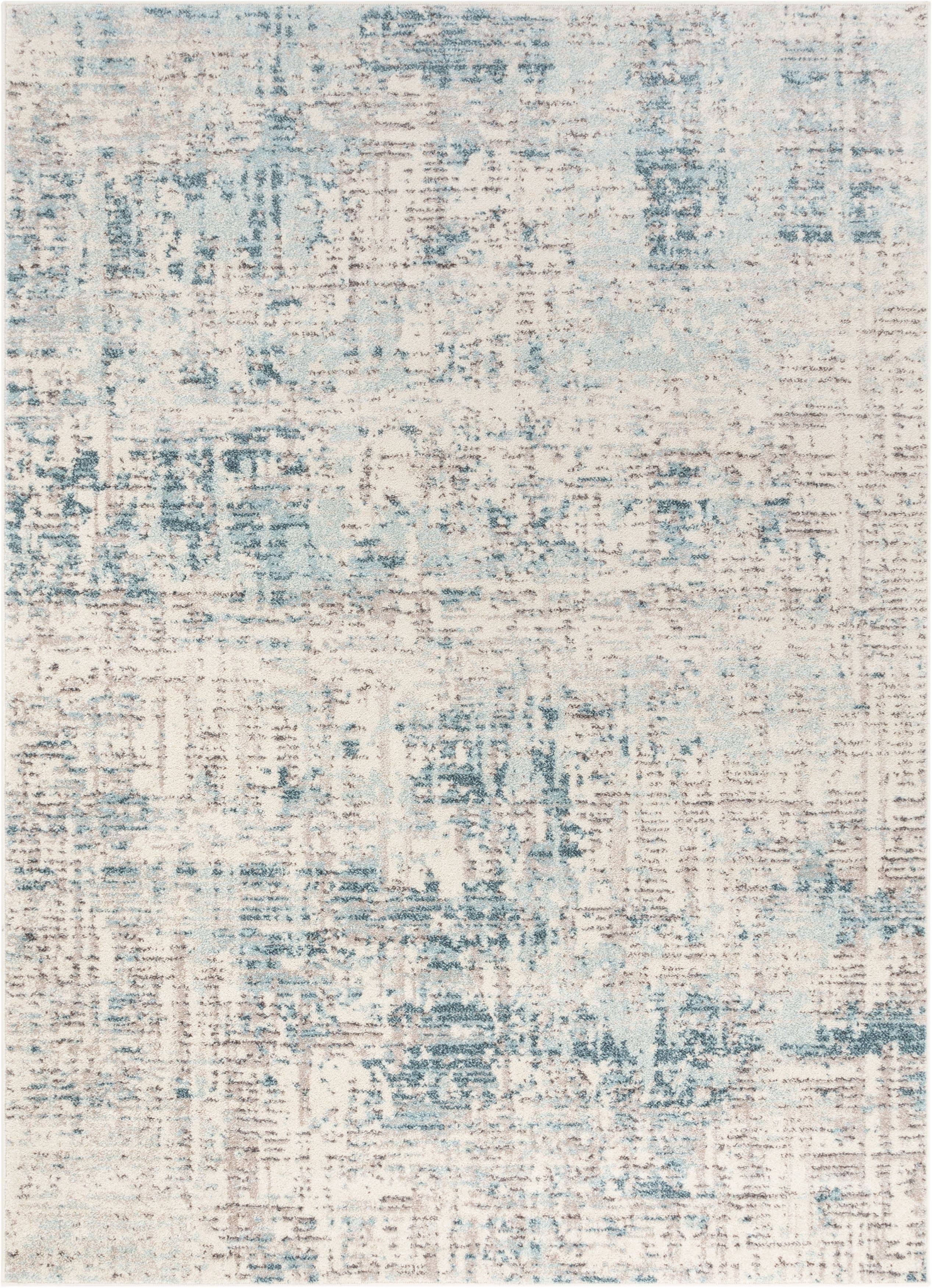 Well Woven Sydney Tate Blue Modern Abstract Distressed 5 ft. 3 in. x 7 ft. 3 in. Area Rug ZD_HXMJNZNS