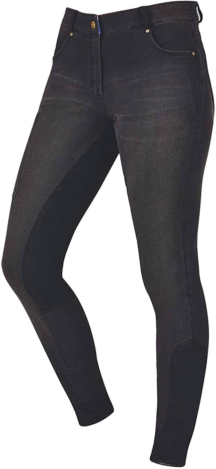 Dublin Shona Knee Patch Denim Breeches Ash Ladies 14/32 OT_N3NBUJPJ
