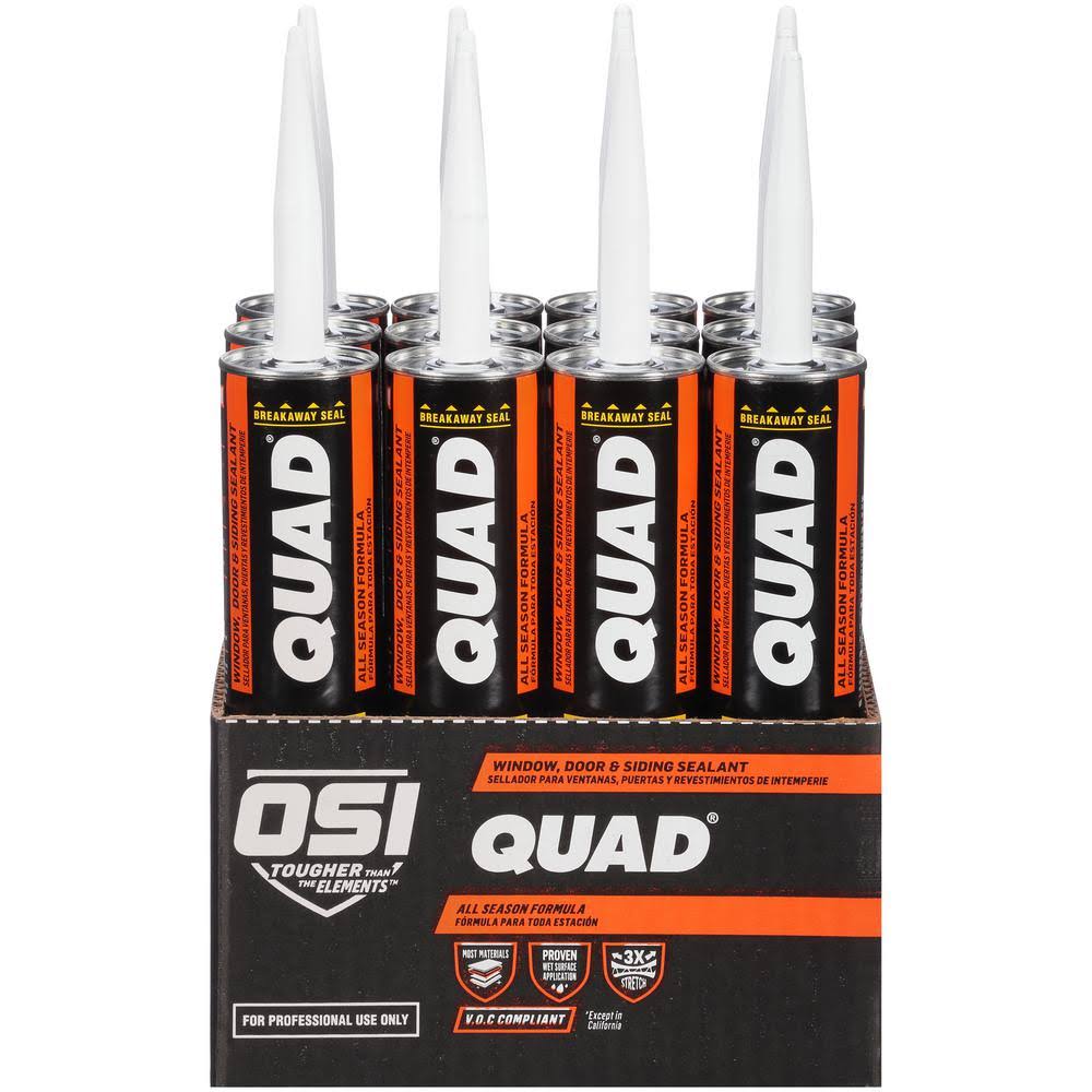 OSI Quad Advanced Formula 10 fl. oz. Clay #303 Exterior WINDOW, DOOR, and Siding Sealant (12-Pack) 1637208 WT_WD8ODITA