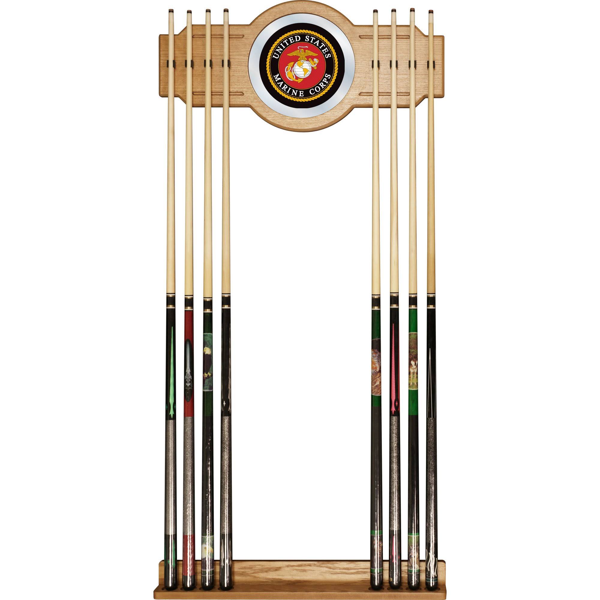 United States Marine Corps Billiard Cue Rack with Mirror FO_FIPJURQF