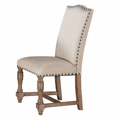 Oreilly Upholstered Dining Chair in Oatmeal (Set of 2) Lark Manor Leg Color Gray FT_PVPO1HTX