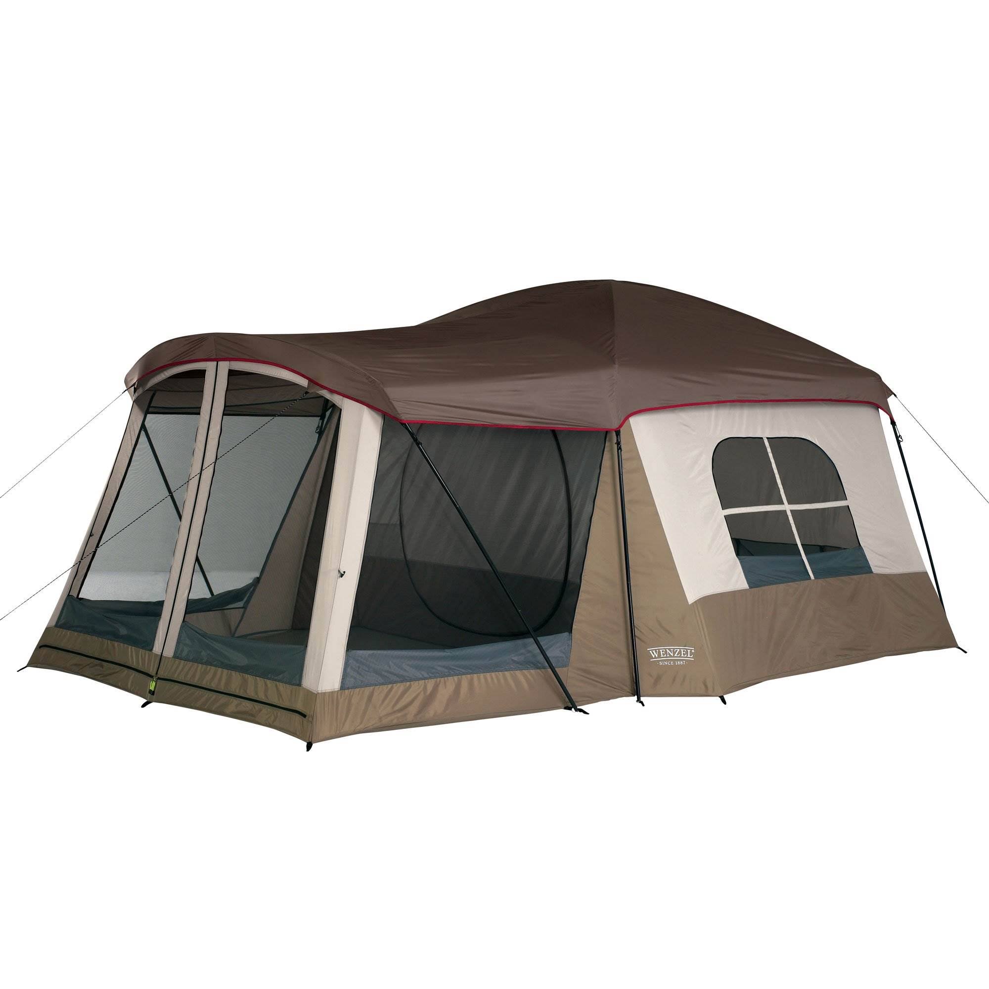 Wenzel Klondike 16 x 11 Large 8 Person Screen Room Outdoor Camping Tent, Brown AG_563YRW2U