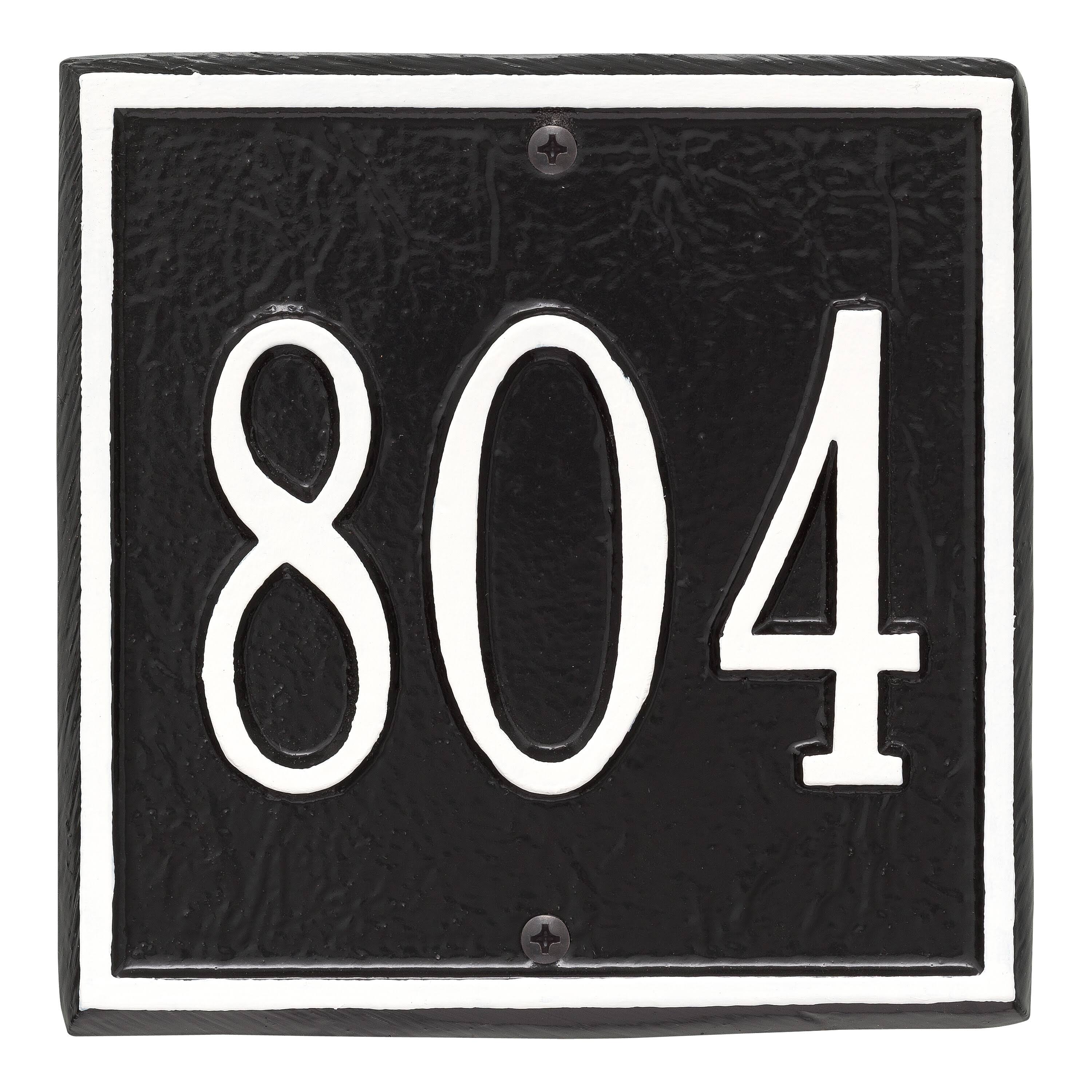 Personalized Square Plaque -Petite - wall- 1-Line (Black/White) TM_A7YJXGMZ