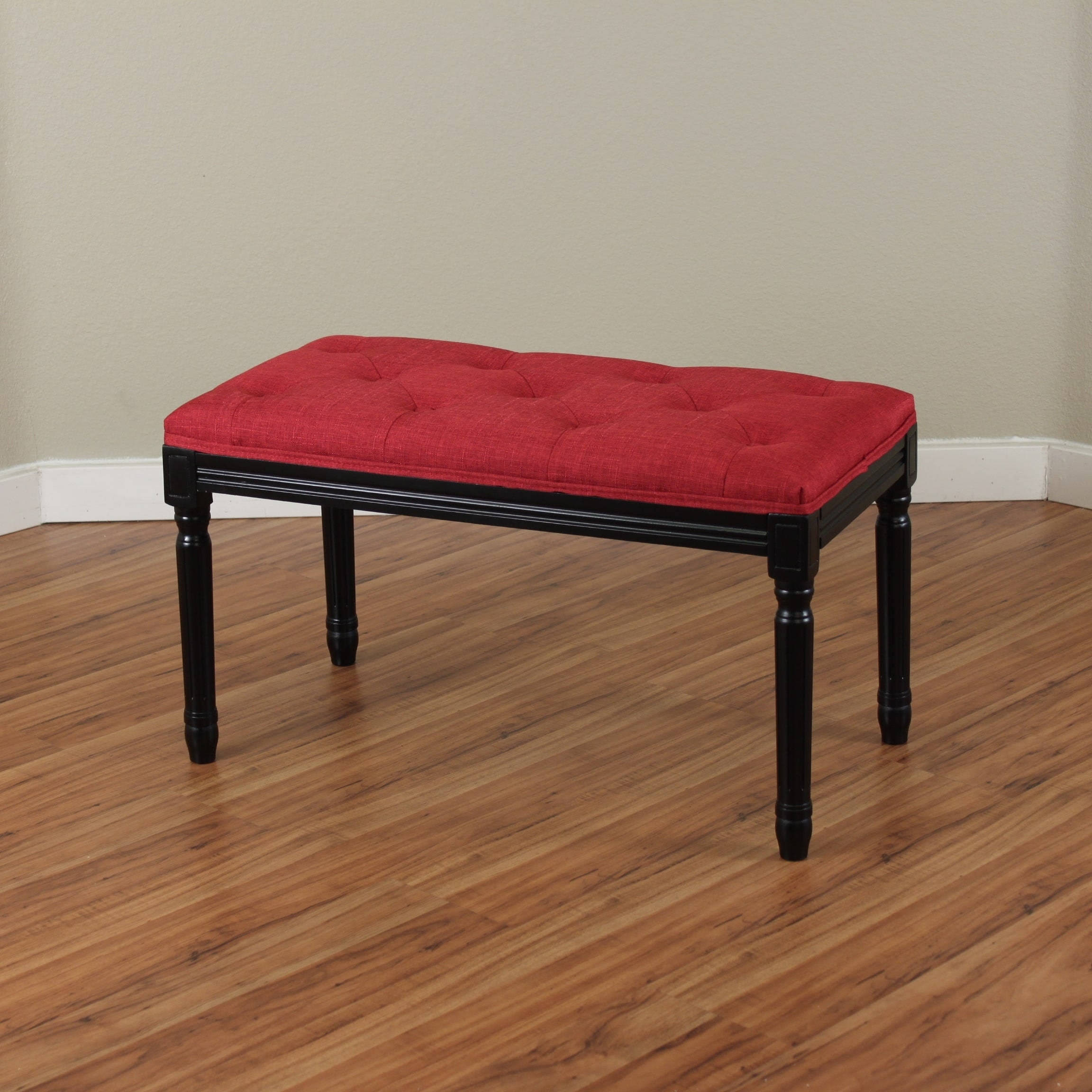 Monsoon Navario Two-Tone Upholstered Bench, Red F7_OYRZNQDN