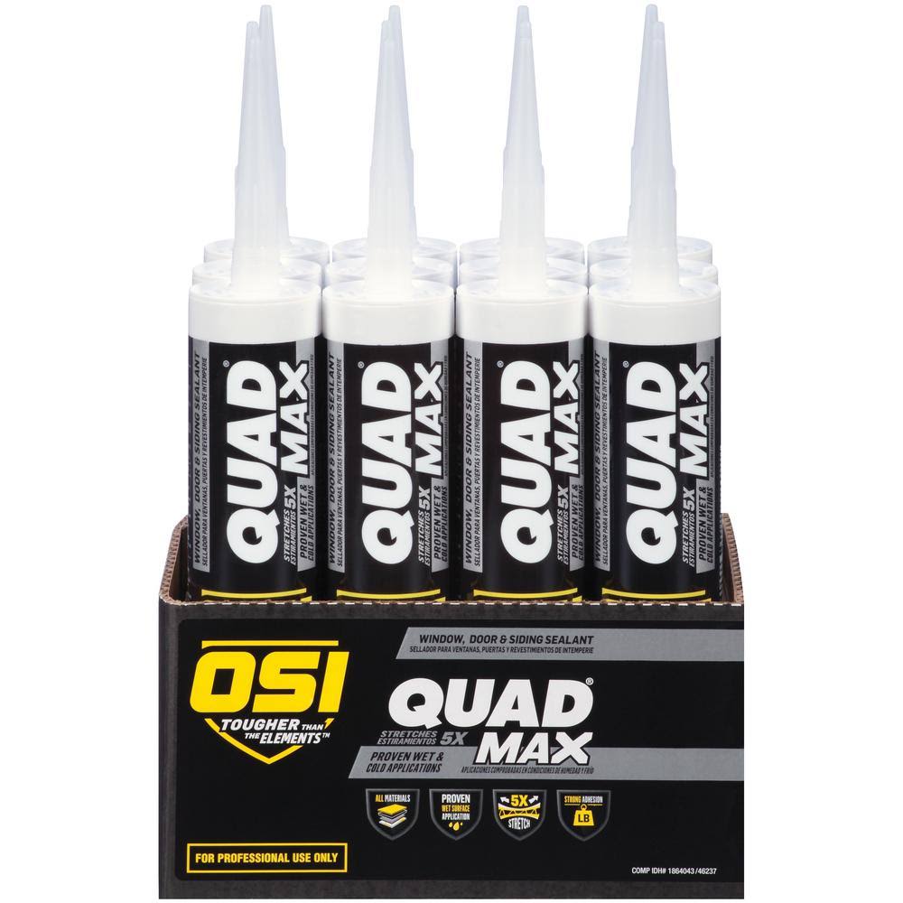 OSI Quad Max 9.5 fl. oz. Green #756 Exterior/Interior Window Door and Siding Sealant (12-Pack) 1869702 2Z_6MBDG4XF