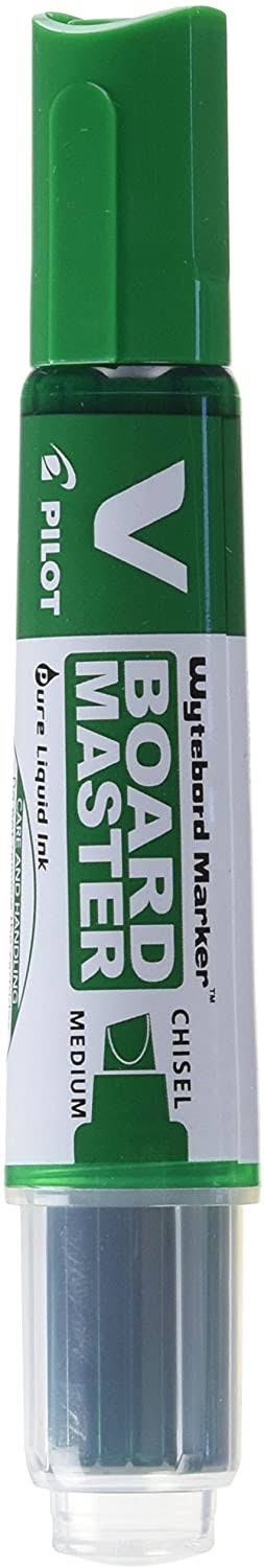Pilot BeGreen Recycled V Board Master Whiteboard Marker Chisel 2.2 - 5.2 mm Tip - Green, Box of 10 XO_0WQVP907