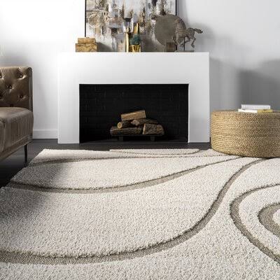Helgeson Abstract Cream/Taupe Area Rug Wade Logan Rug Size Square 6' AF_0PT7CRTJ