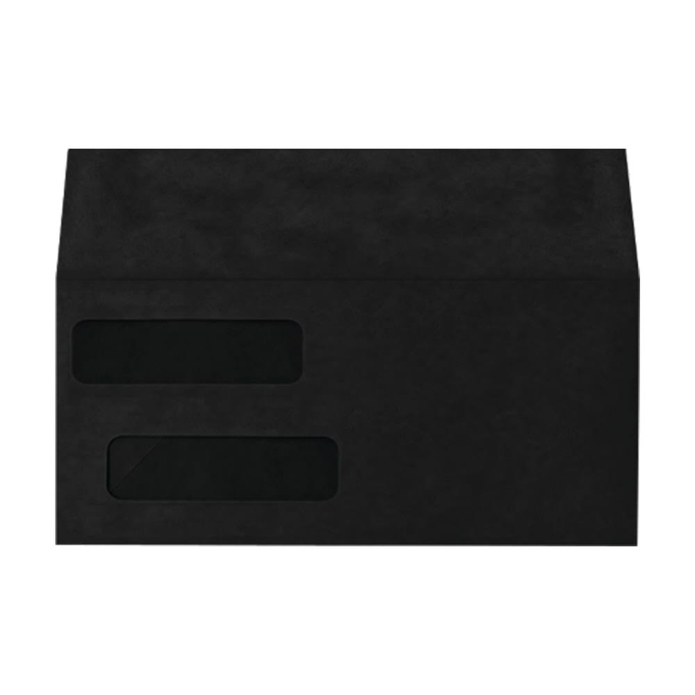 Lux #10 Invoice Envelopes, Double-Window, Peel Press Closure, Midnight Black, Pack of 1,000 ZS_4HEMKMCT