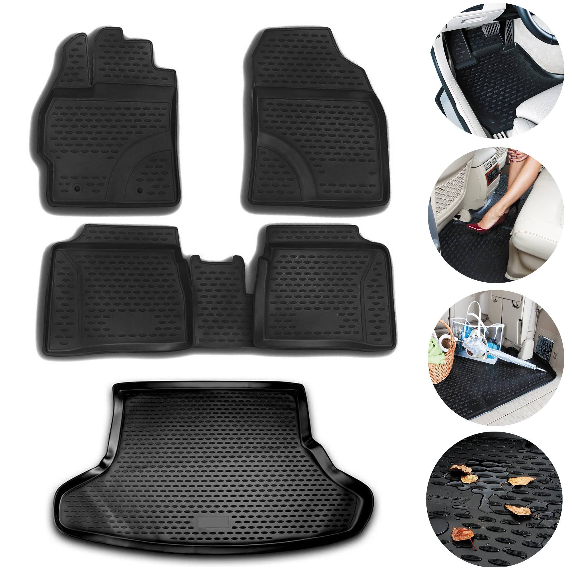 Floor Mats Cargo Trunk Liner 3D Molded Black Set for Toyota Prius 2010-2011 P6_F4NZG1NP