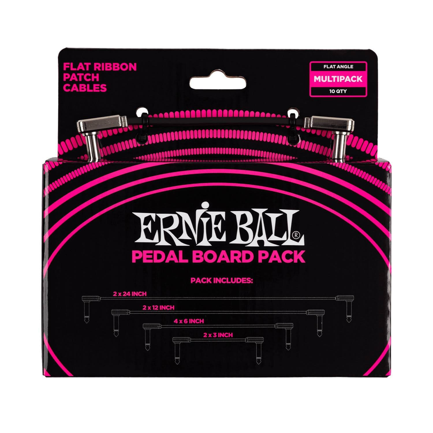 Ernie Ball Flat Ribbon Patch Cables Pedalboard - Pack Multi DA_UUCOHFUQ