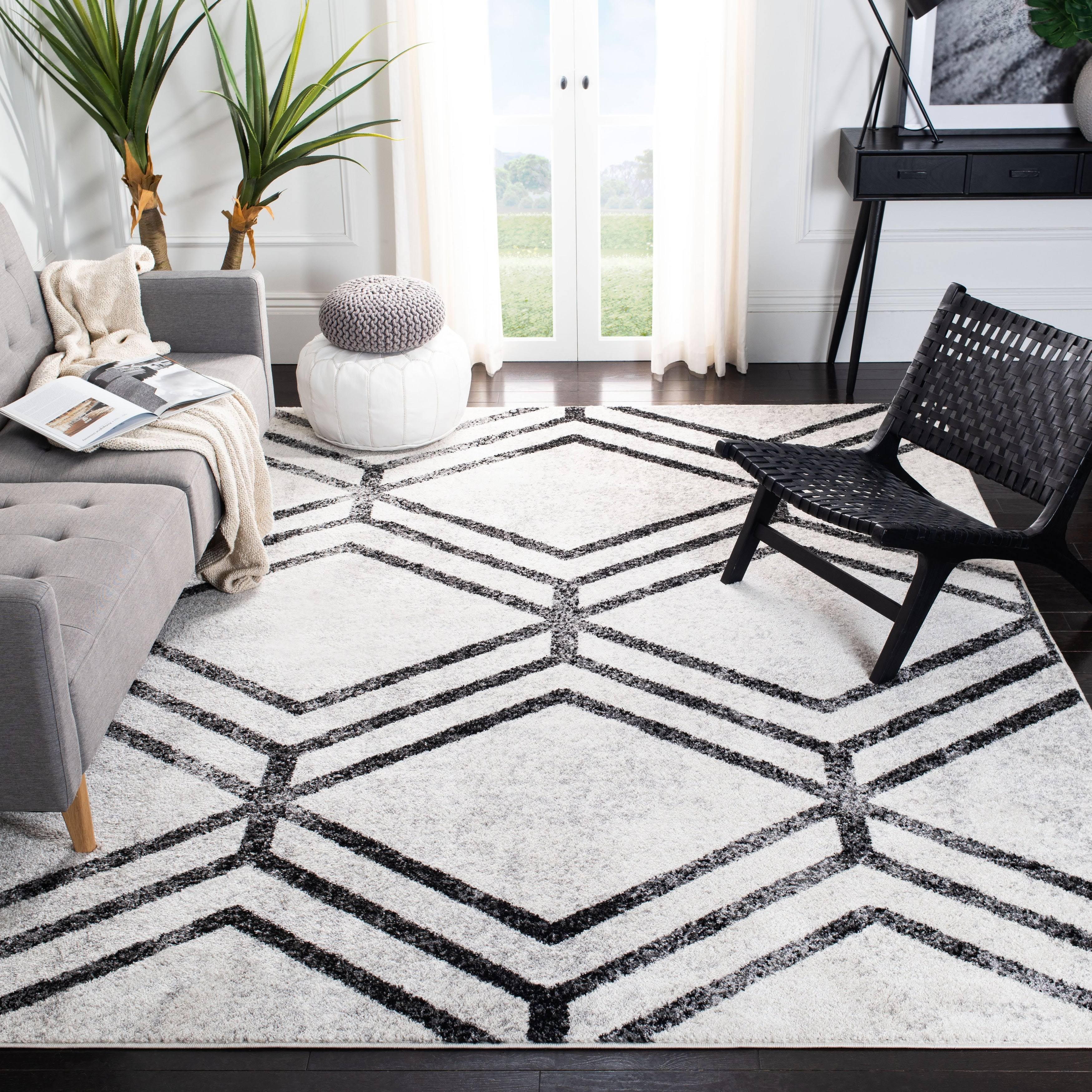 Safavieh 9' x 12' Adirondack ADR253B Ivory / Charcoal Rug RQ_P8TMQQOM