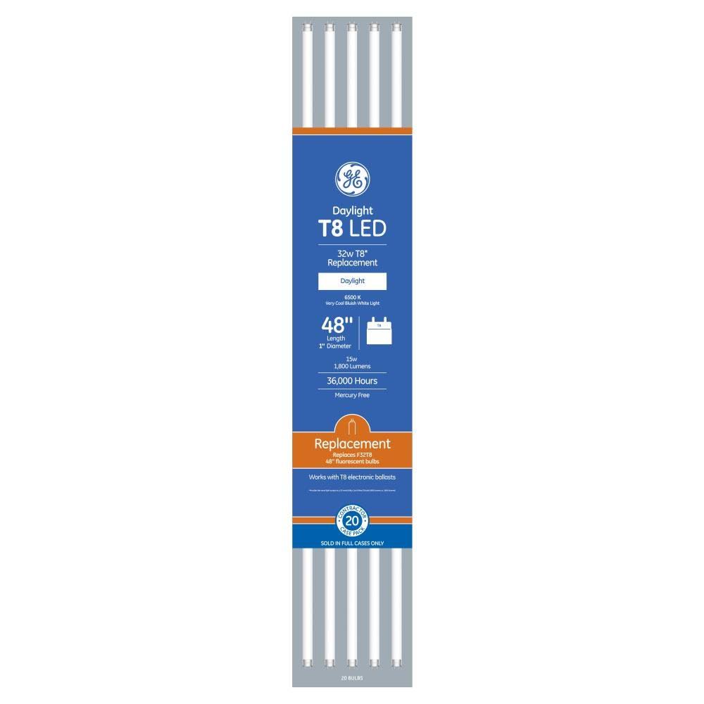 GE LED 32-Watt EQ 48-in Daylight Linear LED Tube Light Bulb 93129295 2J_JMRRVIYP