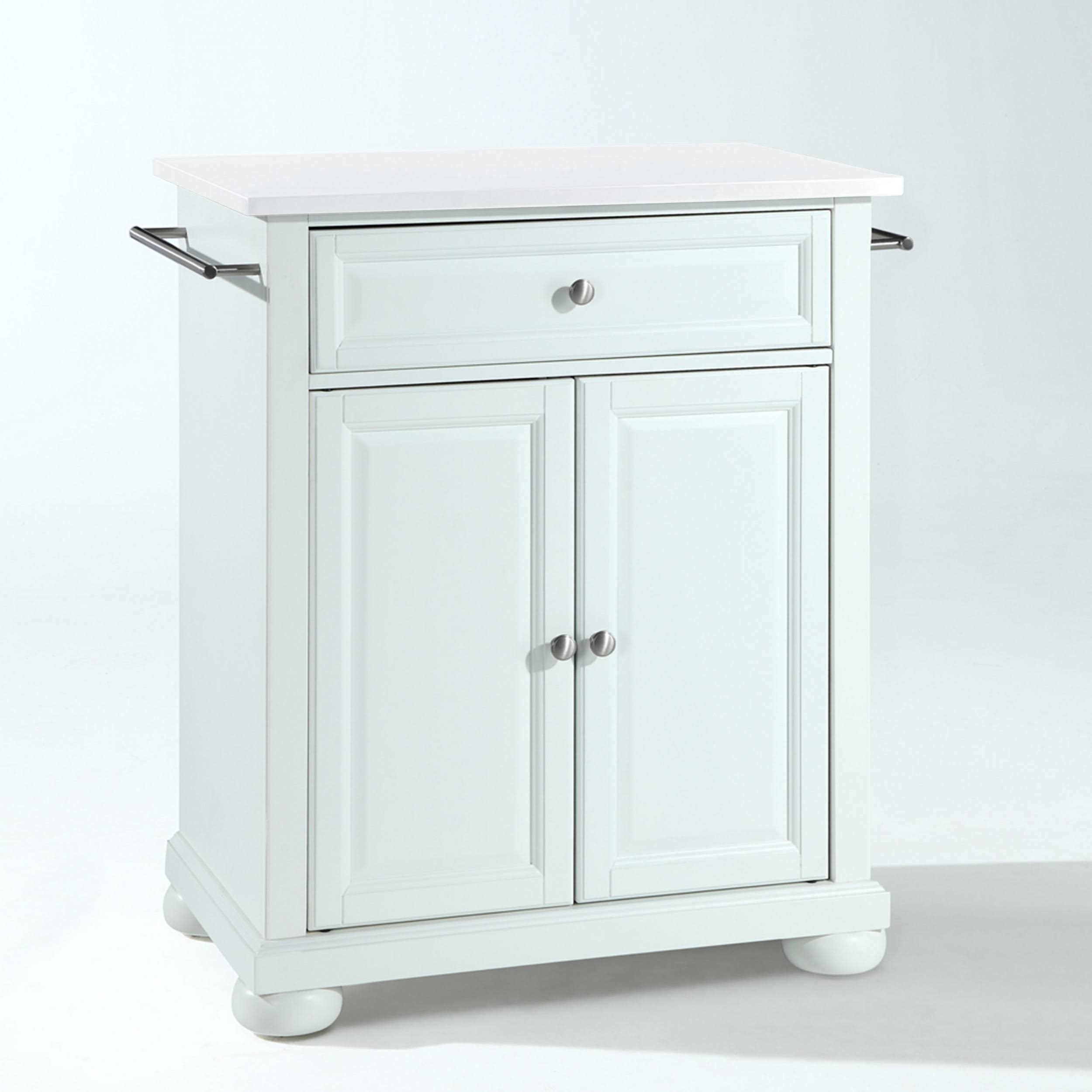 Crosley Alexandria Granite Top Portable Kitchen Island/Cart White/White GX_PV4BDNC6