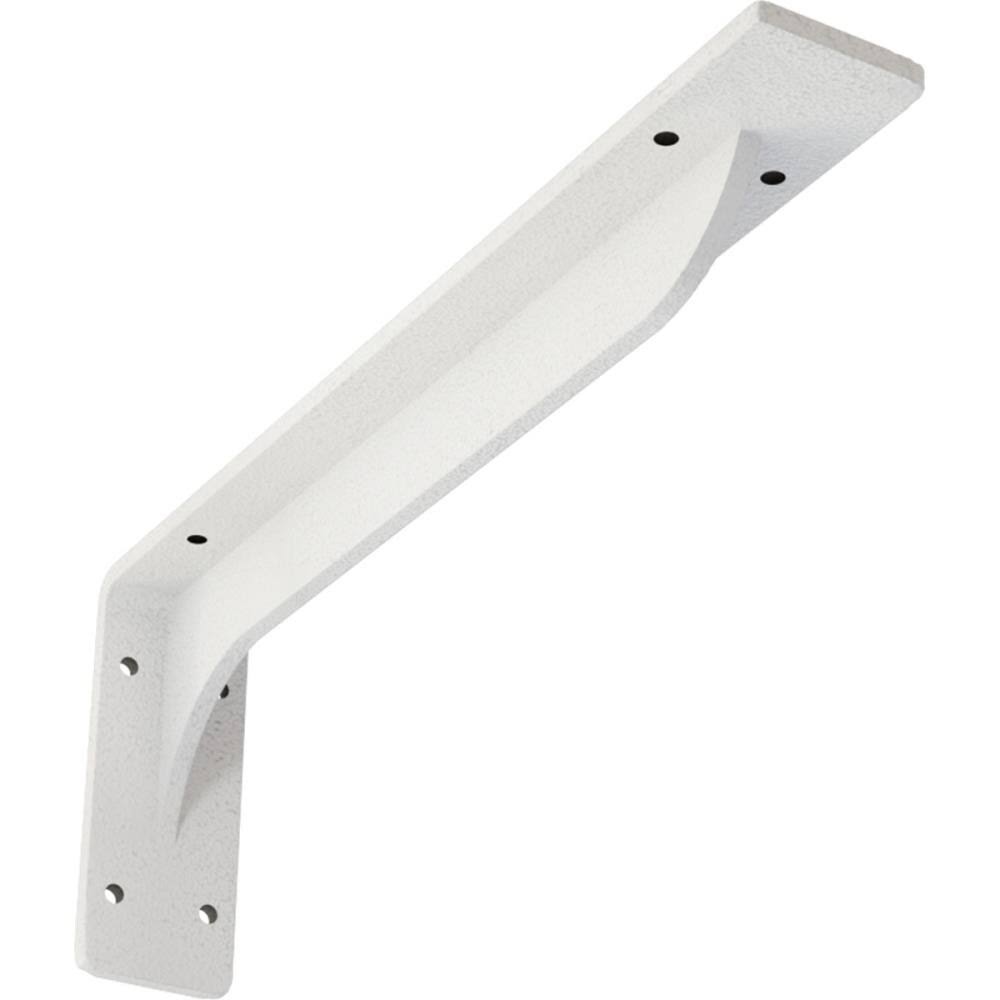 2 inchw x 14 inchd x 5 1/4 inchh Embrey Steel BRACKET, Hammered White PL_LKHV09O9