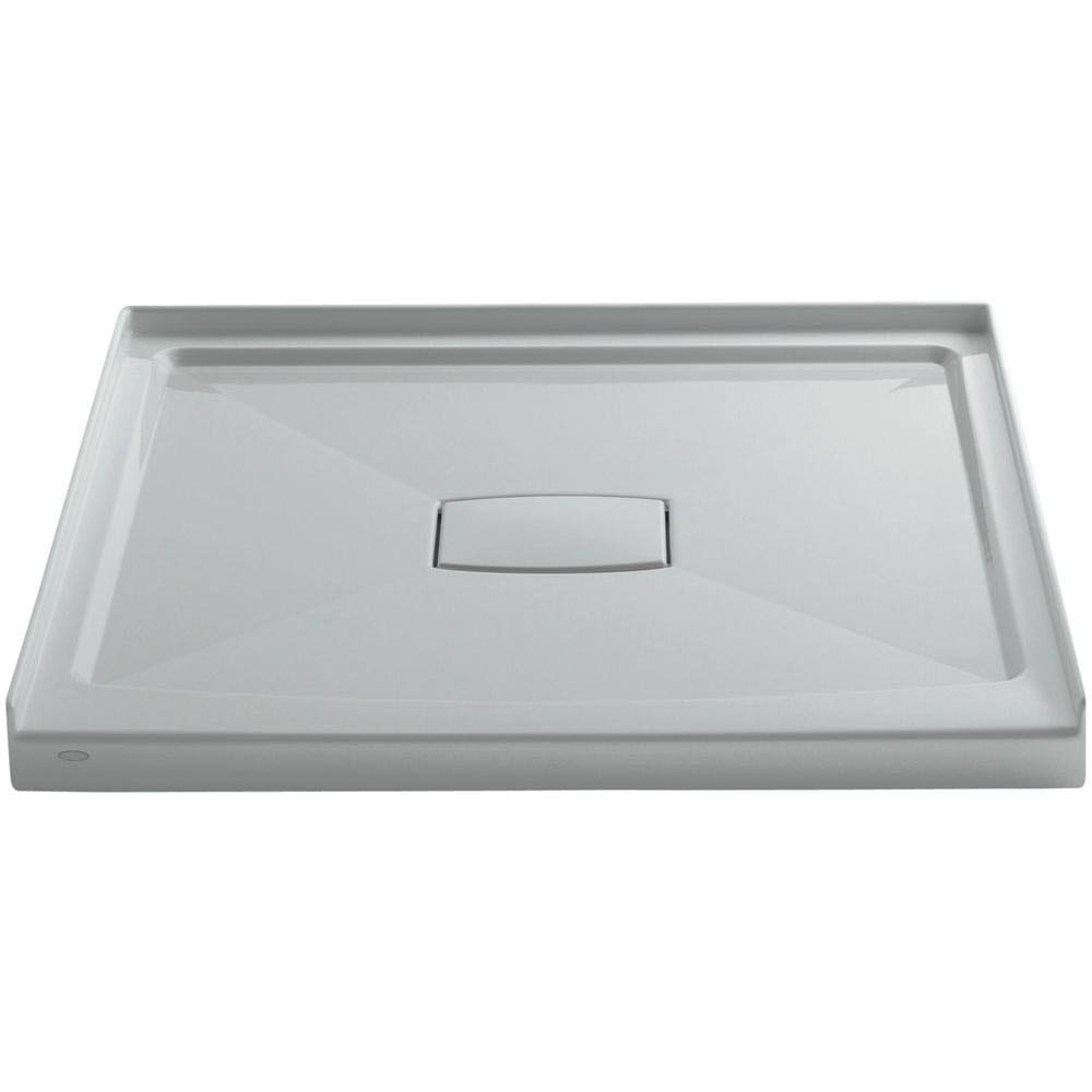 KOHLER K-9393-95 Archer 42 In. x 42 In. Single Threshold Center Drain Shower Base with Removable Cover, Ice Grey 97_FE6JOK2C
