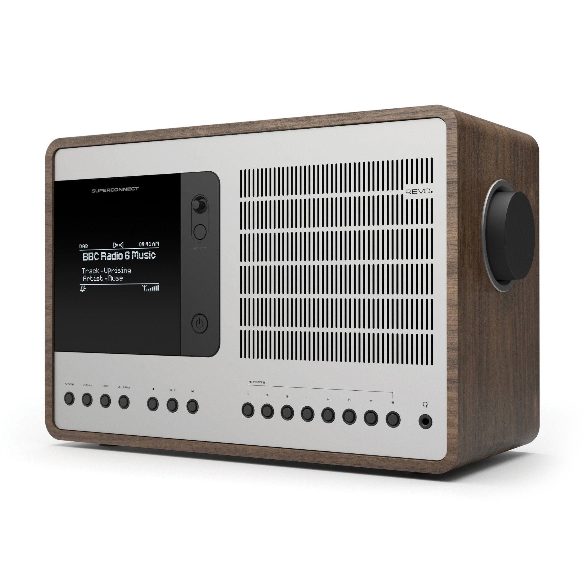 Revo SuperConnect Multi Format Deluxe Table Radio - Walnut/Silver LZ_LZCGYZFE